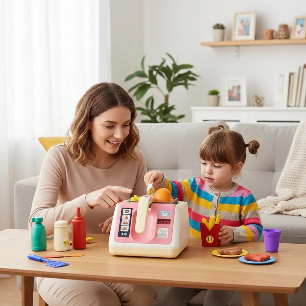 محاكاة المقلاة التظاهر لعبة تغيير لون الأطفال أجهزة الطبخ المنزلية الصغيرة دور المقلاة لعبة المطبخ O2q7