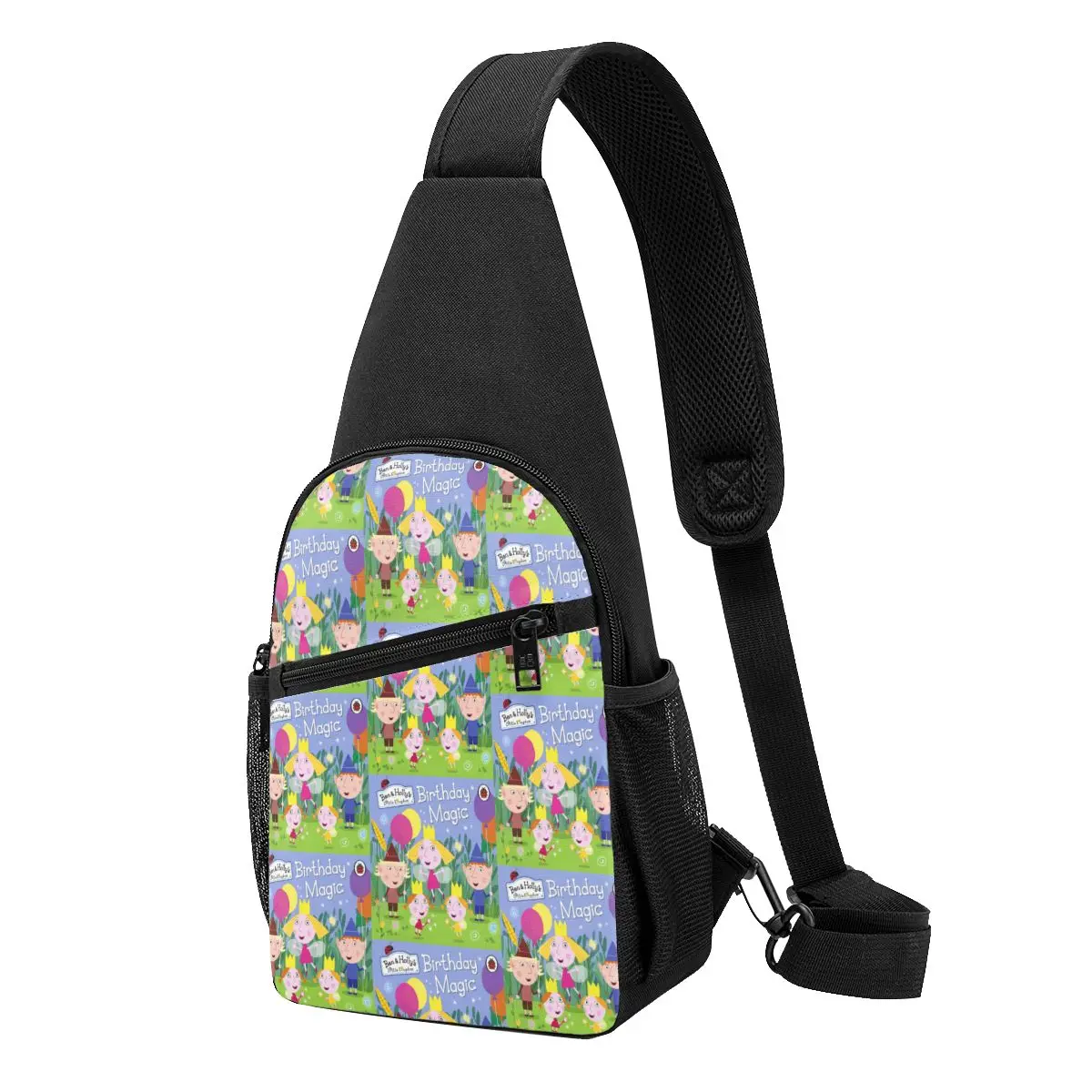 

Ben And Holly's Little Kingdom Birthday Magic Characters Chest Bag Men Sling Crossbody Backpack Chest Bag Daypack Shoulder Bag