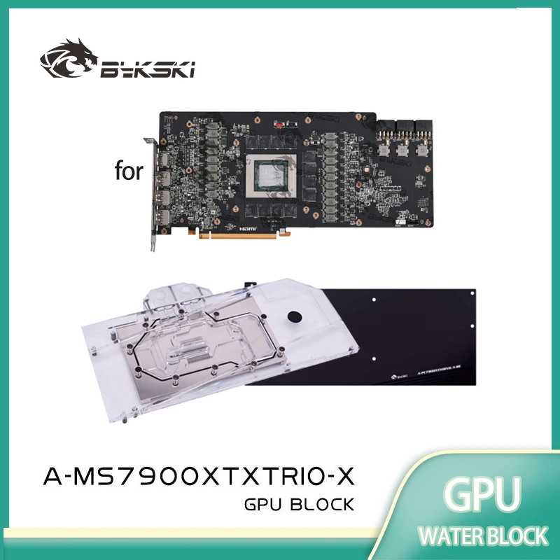 

Bykski A-MS7900XTXTRIO-X GPU Block Use for MSI RX 7900 XTX GAMING TRIO CLASSIC 24G Graphics Video Card 0.3mm Jet Micro-waterway