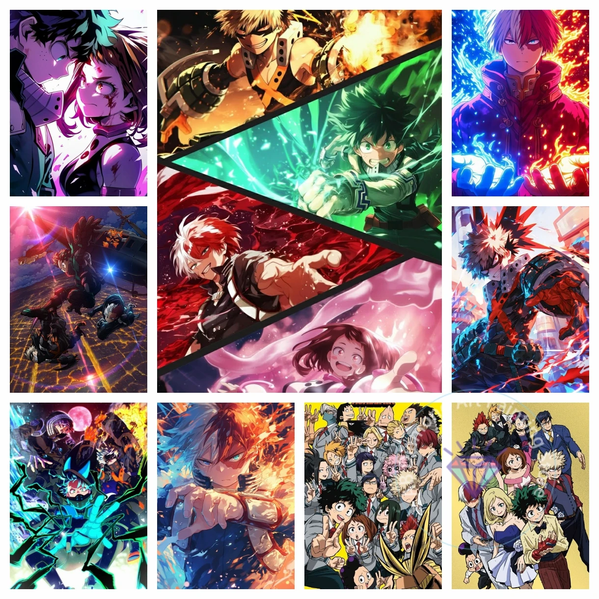 AB Diamond Painting Kit M-My-Hero-Academia 5D DIY Diamond Embroidery Cross Stitch Handmade Art Gift Crafts Home Decor Adult Gift