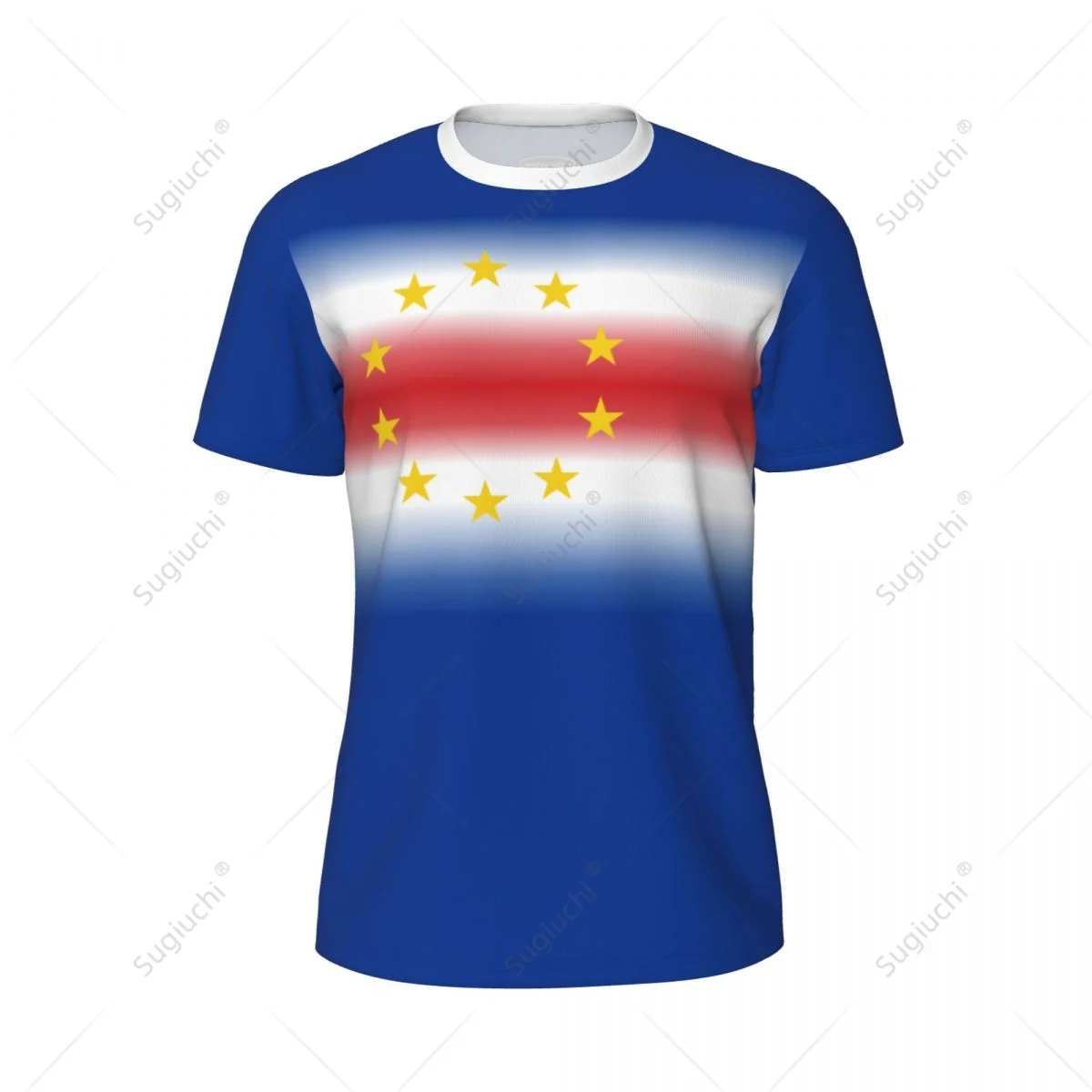 Sports Mesh T-shirt Cape Verde Flag For Running Bike Soccer Tennis Football Fitness Tees 3D Printed Custom