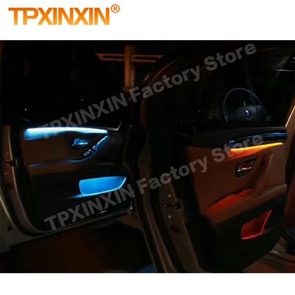 Car Atmosphere Lamp Ambient Trims Door Lights For BMW 5 Series F10 Cars LED Through Lights Automotive Interior Decorative Lights