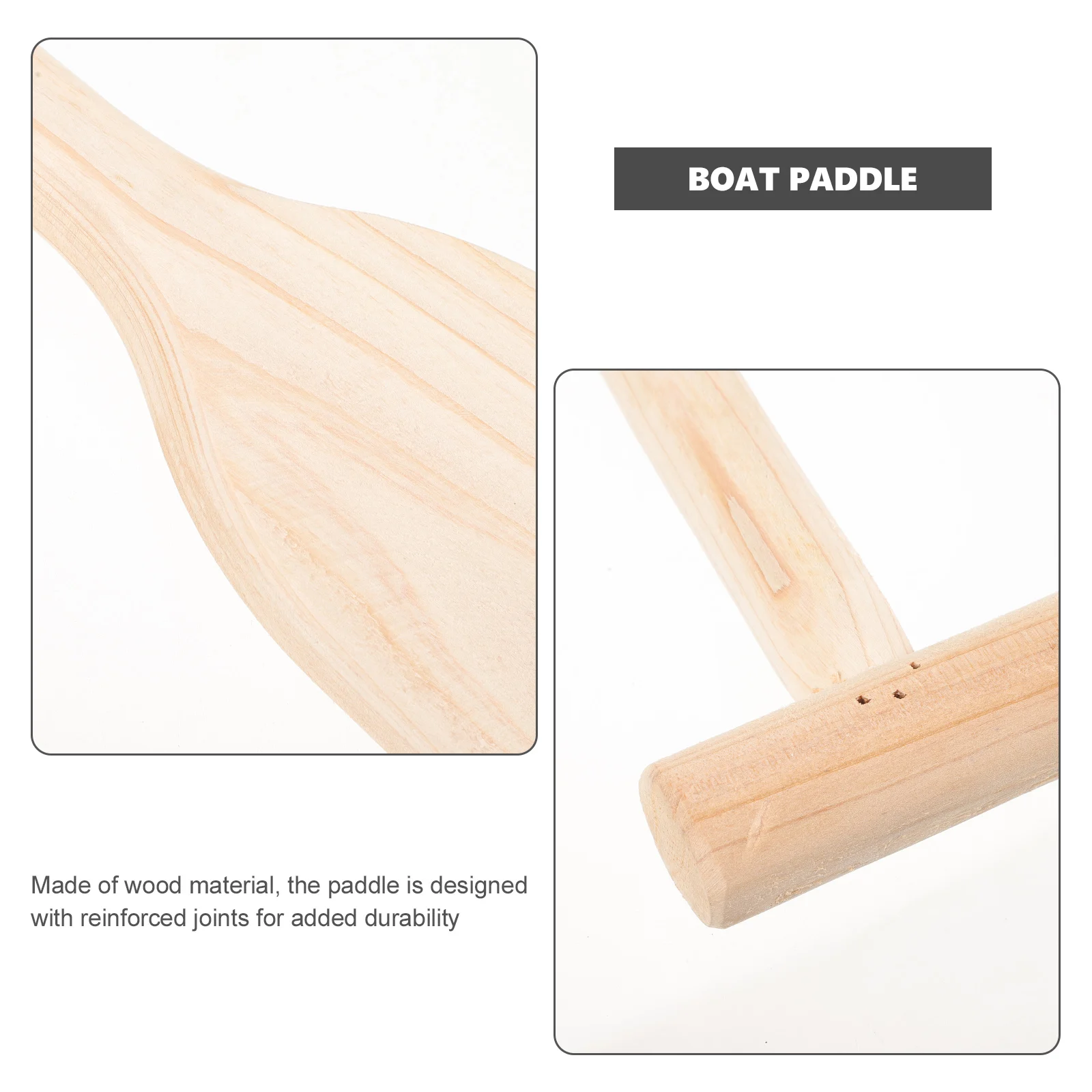 

Ergonomic Wooden Canoe Paddle Reinforced Joints Durable Sustainable Lightweight Oar Kayak Boating Water Sports Handicraft Sewing