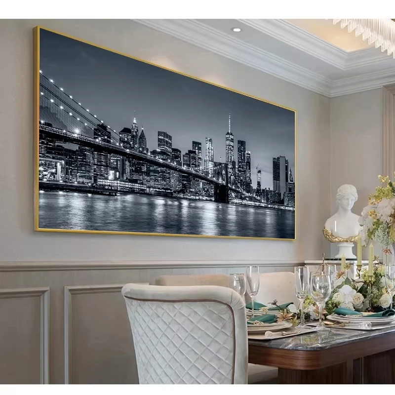 لوس أنجلوس سيتي سكيب ملصق طباعة نيويورك مانهاتن مدينة أفق حائط لوح رسم الفن المعماري ديكور المنزل جدارية