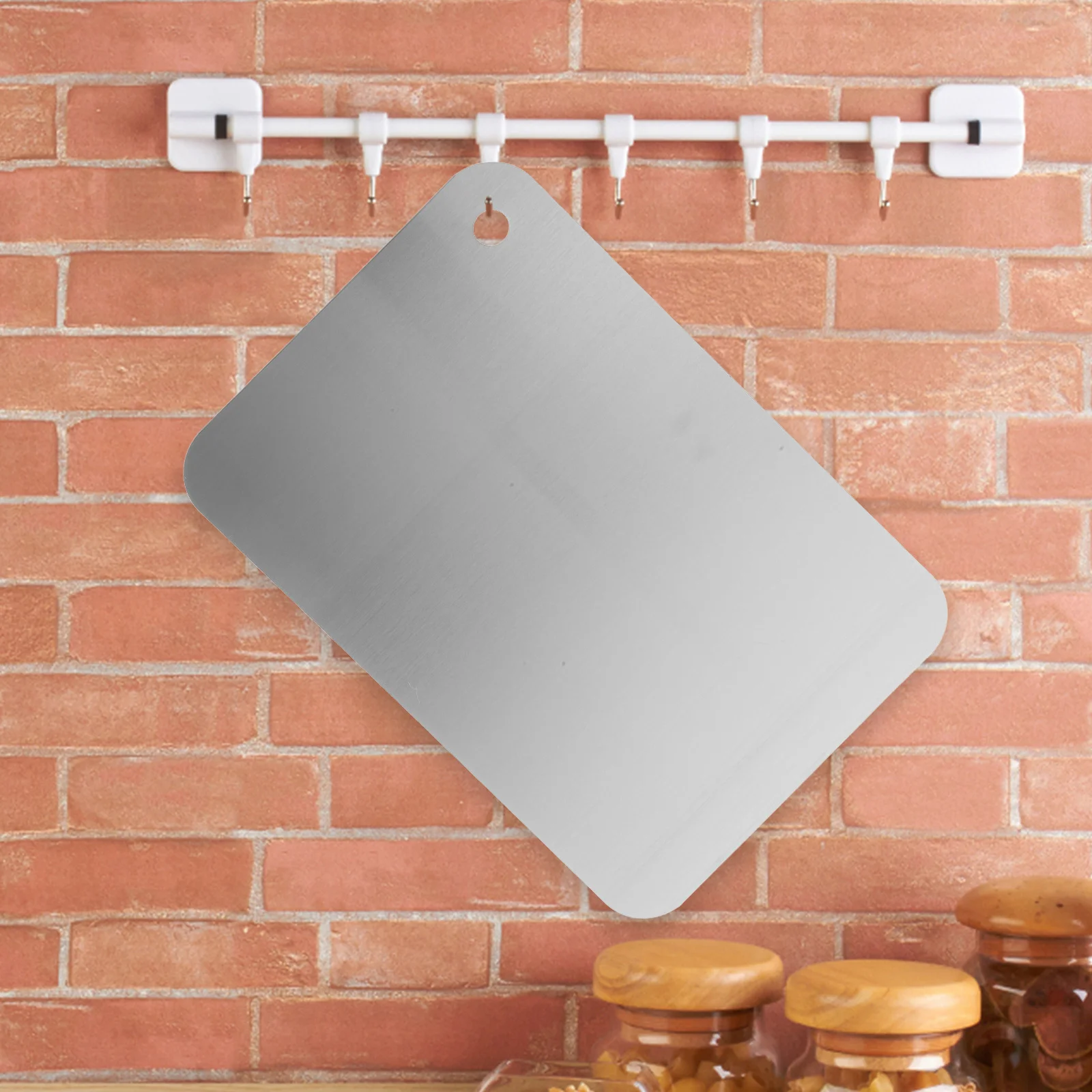 

Stainless Steel Cutting Board Food Grade Metal Chopping Plate Dishwasher Safe Rust Resistant For Meat Vegetable Pizza