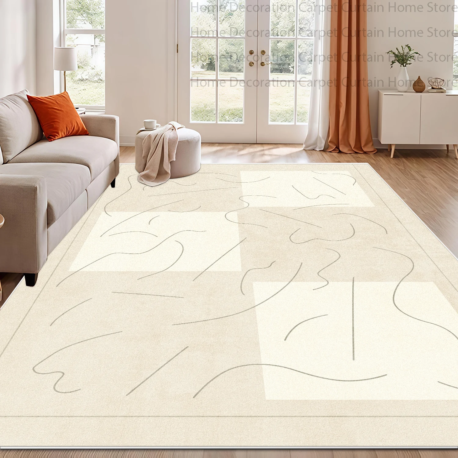 Modern Minimalism Abstract Colorful Carpet Soft Non-slip Washable Large Rug Living Room Bedroom Lounge Household Decor Floor Mat