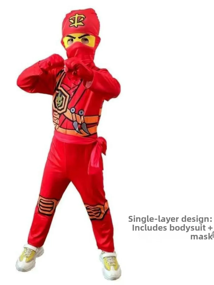   Ninjago Anime Kostüm Kinder Halloween Performance Kleidung Baumwolle Traditionelles chinesisches ethnisches Bühnenkostüm