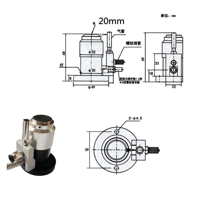 CNC Z Axis Zero Check Touch Plate Auto-cek Instrumen Tool Setting Probe untuk Cnc Engraving Router Machine TECNR