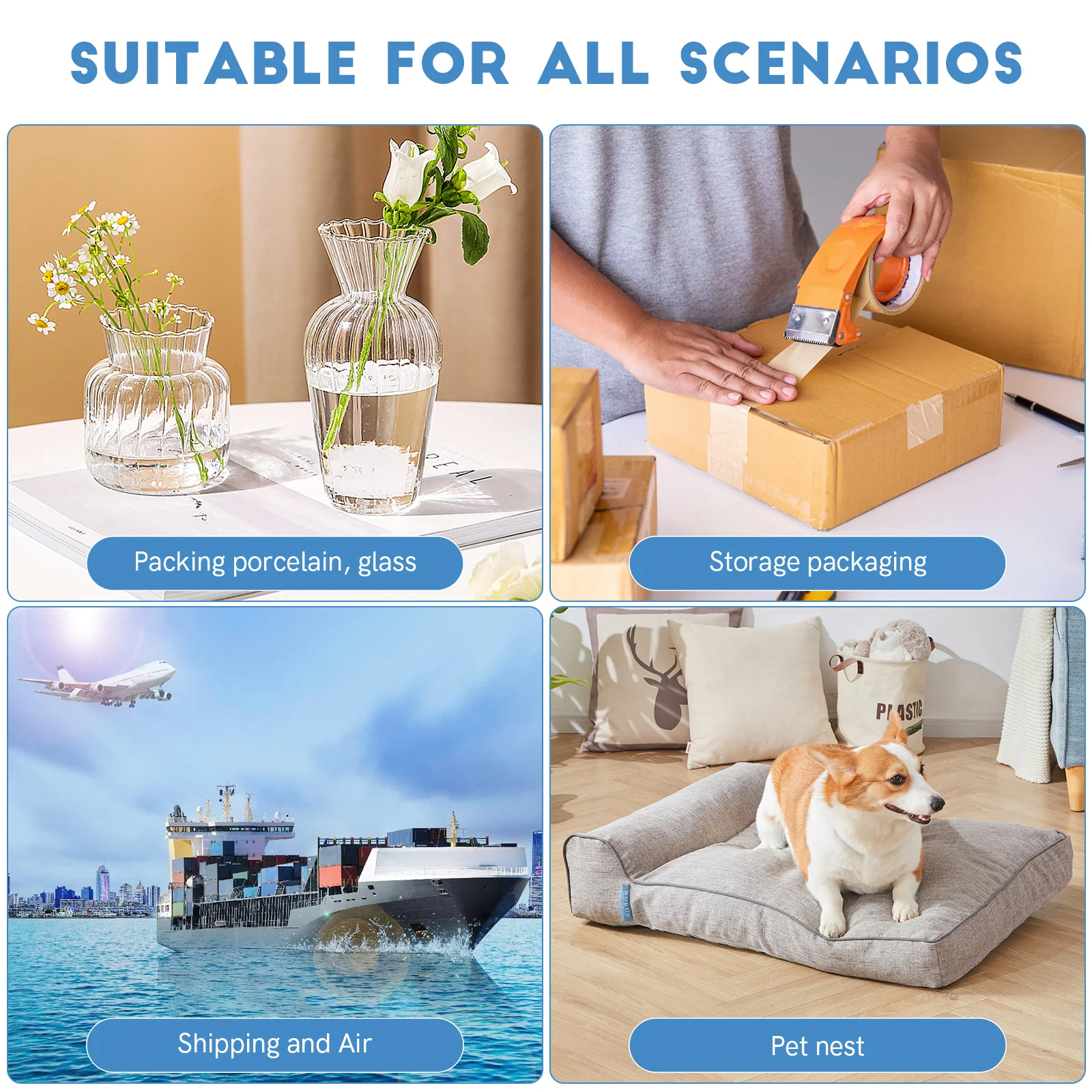 100 Pcs Shockproof Packaging Bags Lightweight Waterproof Storage Packing Supplies Foam Mailer Office Binding Combs Spines