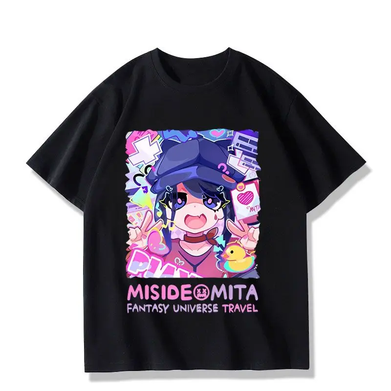 

Miside Anime Peripheral Printed T-Shirt Men's Fashion Casual Wear Short Sleeve Loose and Comfortable T-Shirt Daily Men Clothing
