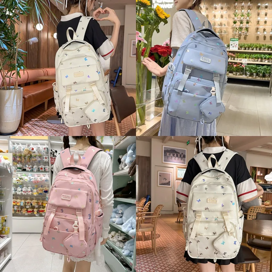 

【New style】Cute large-capacity backpack new junior and high school commuter backpack high-face backpack hot-sale schoolbag