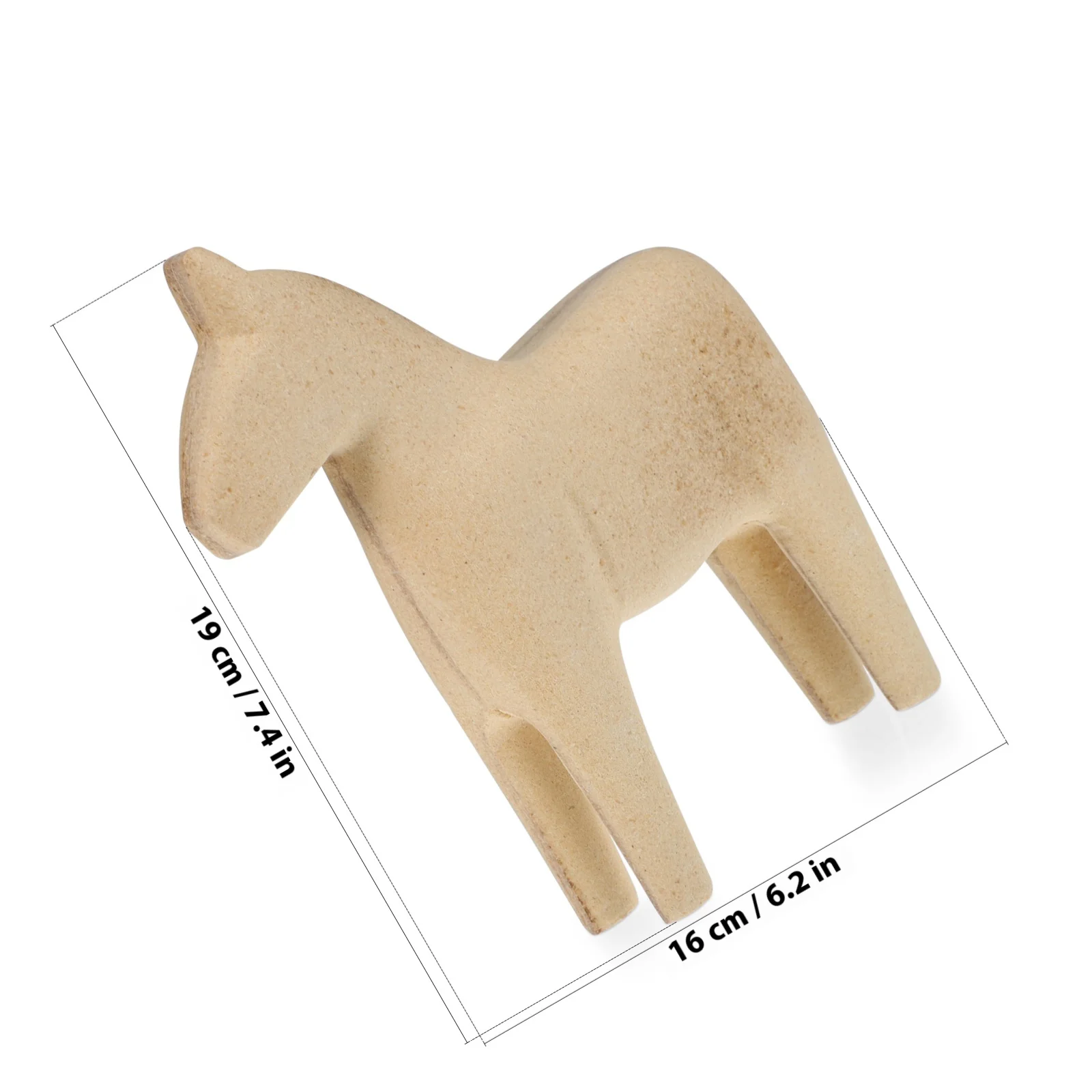 2Pcs Unfinished Wooden Horse DIY Crafts Mini Wood Figure Safe for Table Centerpiece Decor Unfinished Wooden Figurines
