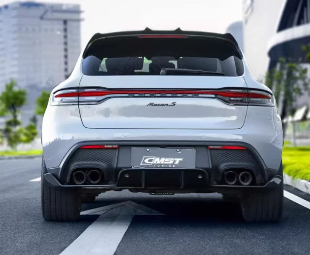 For Porsche Macan 2022 2023 2024 Real Dry Carbon Bumper Front Lip Rear Trunk Diffuser Spoiler Side Skirt Body Kit