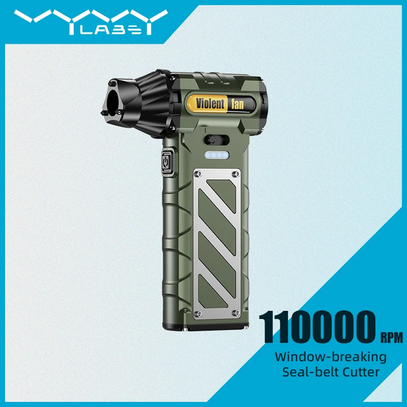 

Вентилятор для улицы VYVYLABS, сильная мощность ветра, 8000 мАч, с разбивающимся окном, режущие инструменты для побега