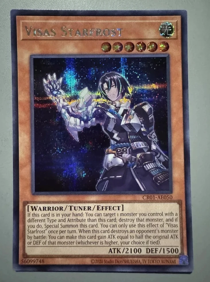 

Yugioh KONAMI Duel Monsters CR01-AE050 Visas Starfrost Secret Rare Asian English Collection Mint Card