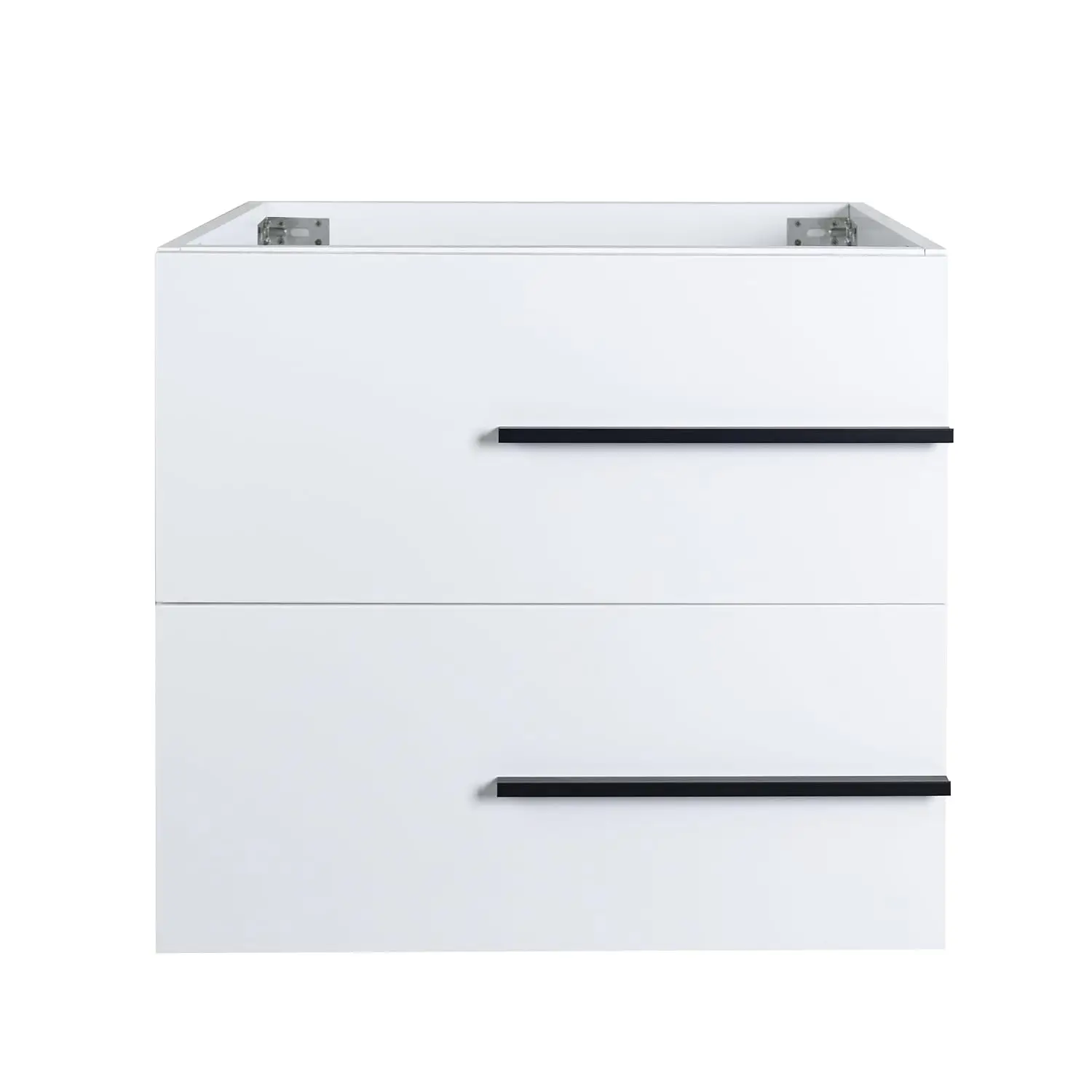 Wall Mounted Bathroom Vanity 24" Floating Fluted Drawer Cabinet Soft Close Storage Small Space White, Customized