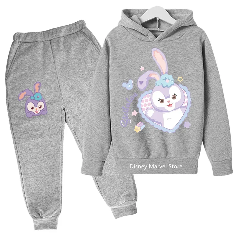 Disney Cartoon Character Stellalou Fashion Printed Cotton Winter Long Sleeves Boys Girls Fashion Casual Cotton Long Sleeves Suit