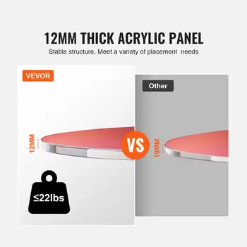 SucceBuy 圓形彩虹色壓克力邊桌,透明彩虹壓克力咖啡桌,適用於客廳,可放置食物或書籍 6 最佳銷售 亞克力家具 - №4