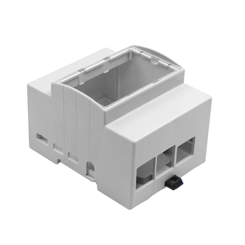 Raspberry Pi 4B ABS Case DIN Rail Shell with Cooling Fan Aluminum Heatsink Optional Box for Electrical Panels for RPi 4 Model B