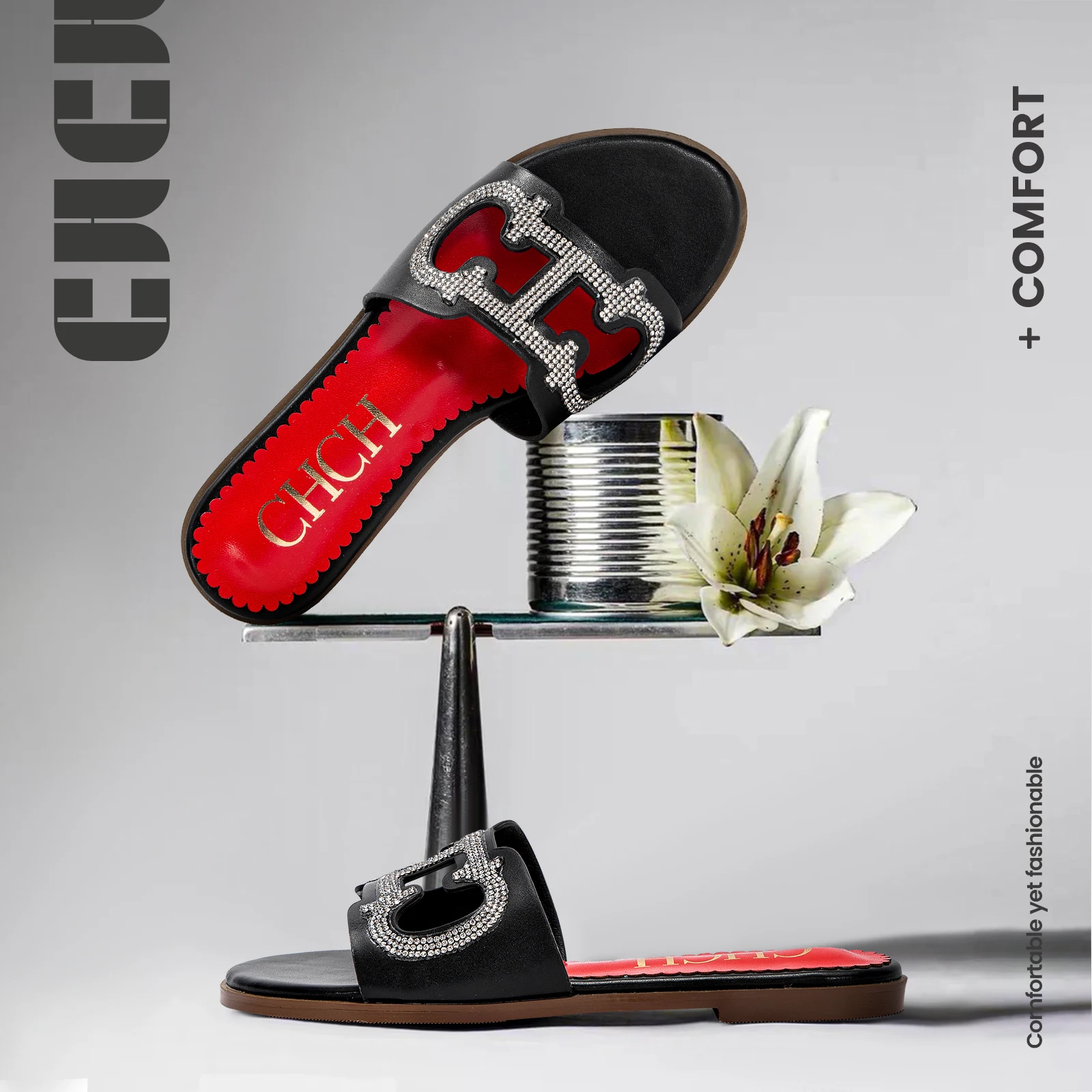 

Новые модные женские тапочки с бриллиантовым дизайном, простые однотонные классические женские уличные тапочки тонкой работы