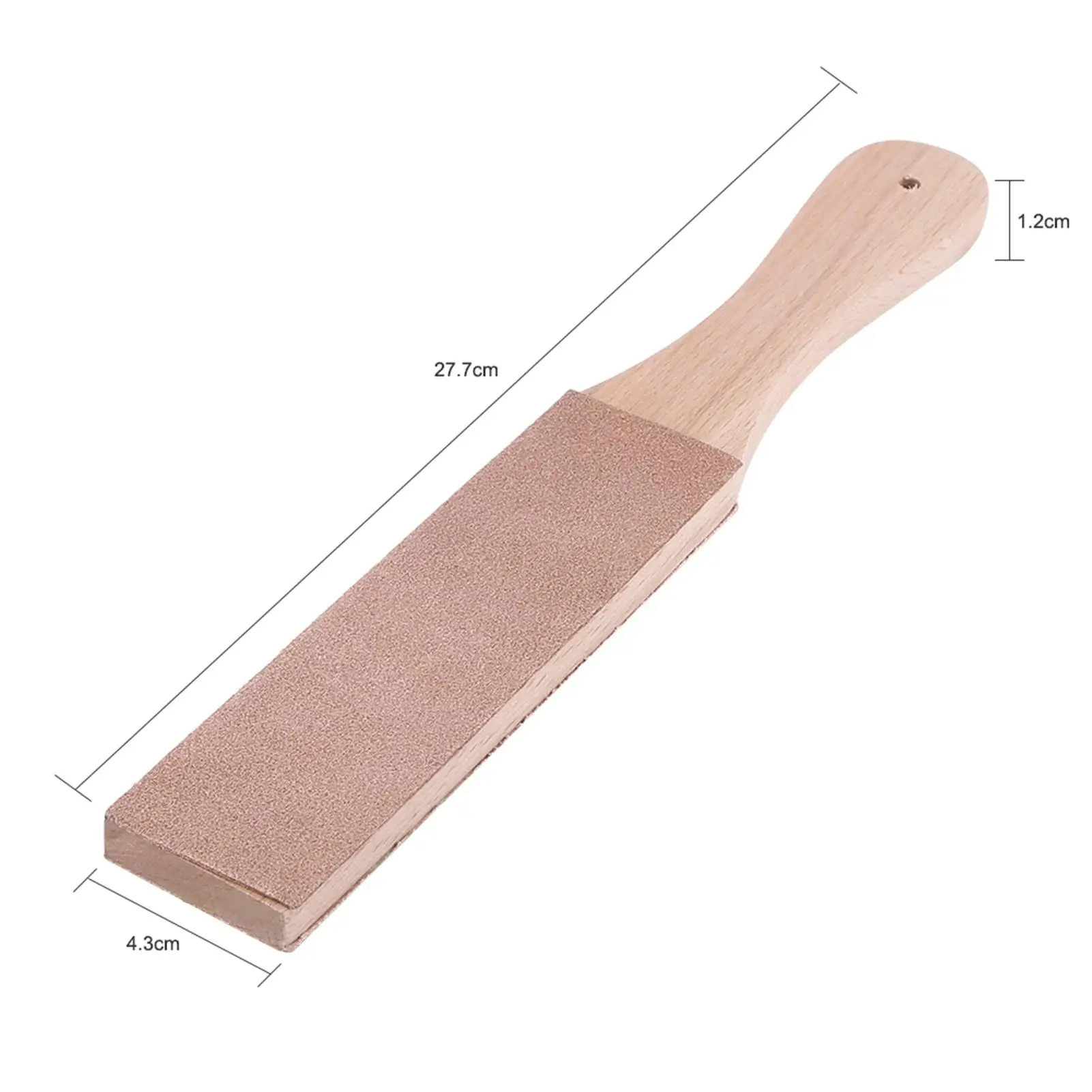 EECOO Handmade Leather Knife Sharpener with Wooden Handle - Polishing Strop Tool for Sharp Blades