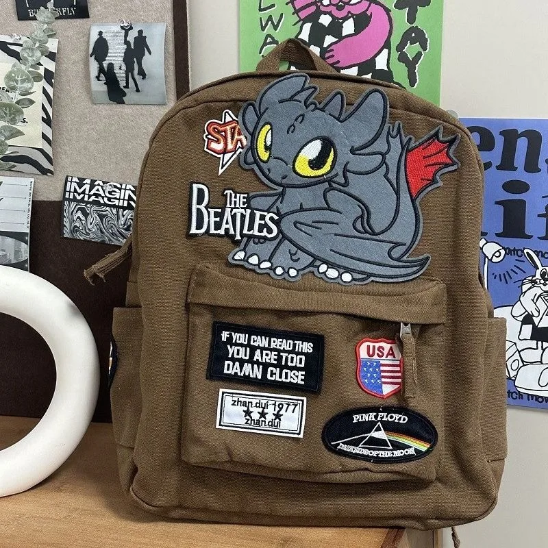 

Новый рюкзак, домашний повседневный рюкзак Little Monster в американском ретро-стиле, подвесной и модный рюкзак