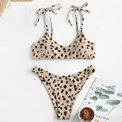 Women Prints Bikini Set Push Up Swimsuit Beachwear Padded Swimwear Lady Bandeau Thong Brazilian Beachwear Swimwear Bikini Set