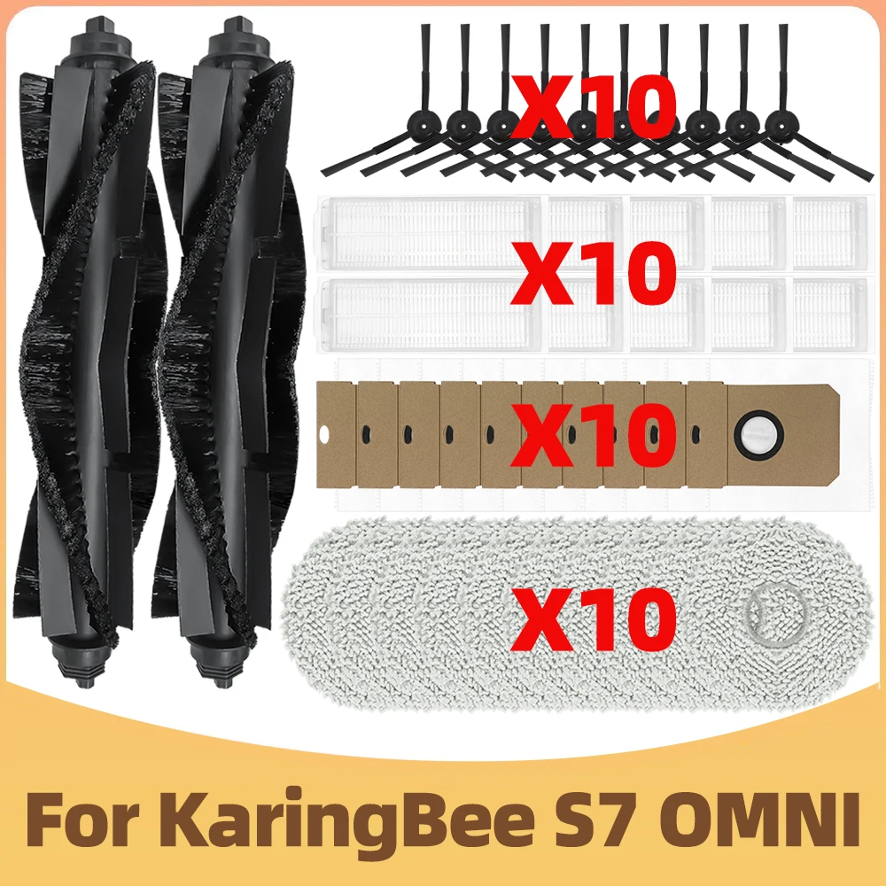 

Accessory Set For Karingbee S7 Omni Robot Vaccum Replacement Parts Main Side brush Mop Dust bag