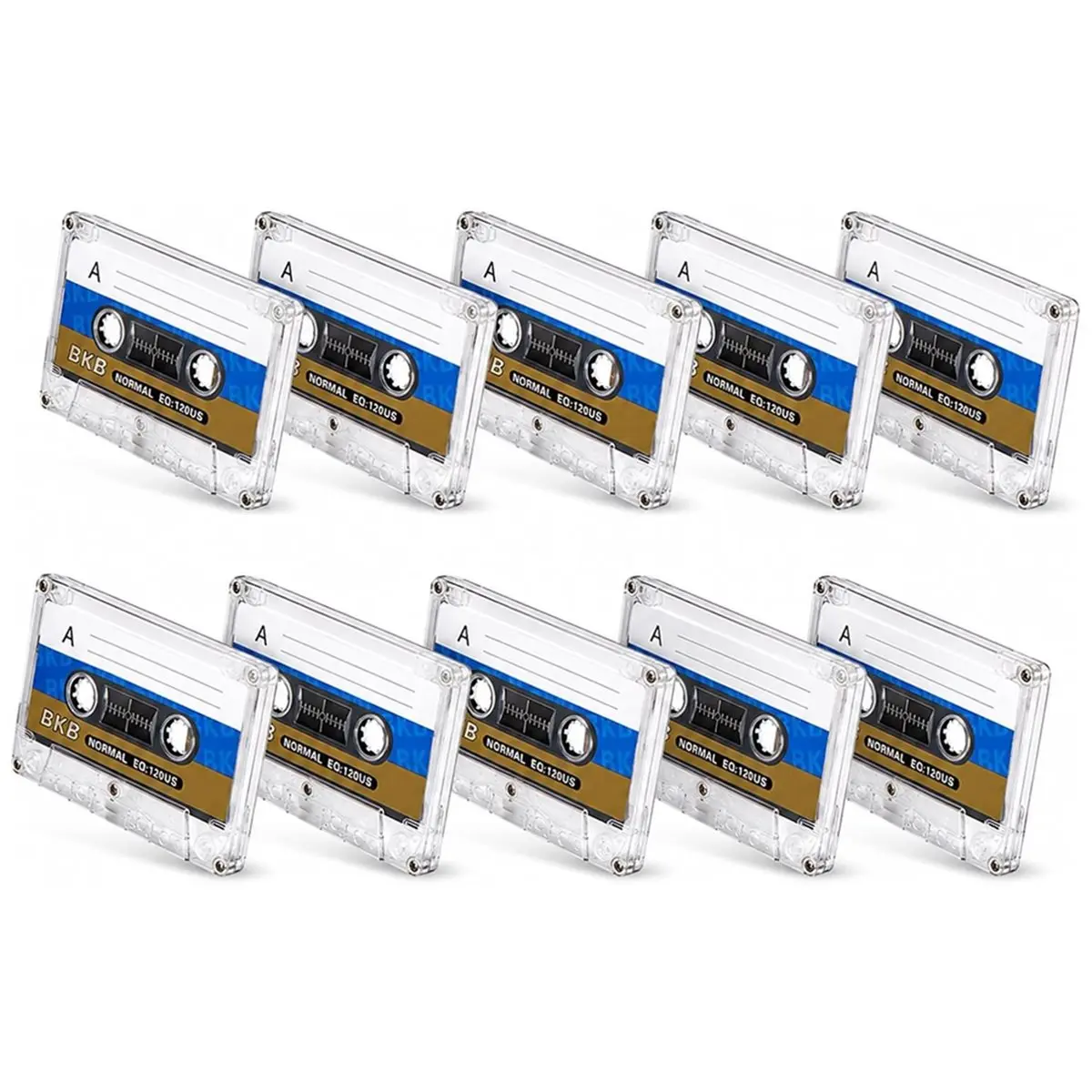 10 Pcs Cassette Tape, Blank Audio Cassettes for Recording Music, 60 Min, for Language-Learning Player and Recorder