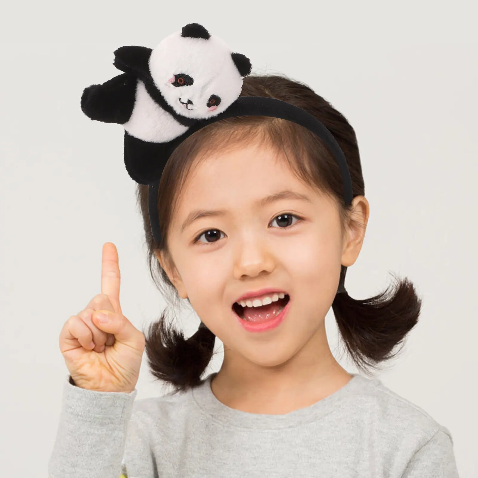 

Детская повязка на голову с изображением панды, мягкая повязка на голову с героями мультфильмов, праздничный костюм, головной убор в виде животного, обруч для волос, детские аксессуары, головной убор с изображением панды