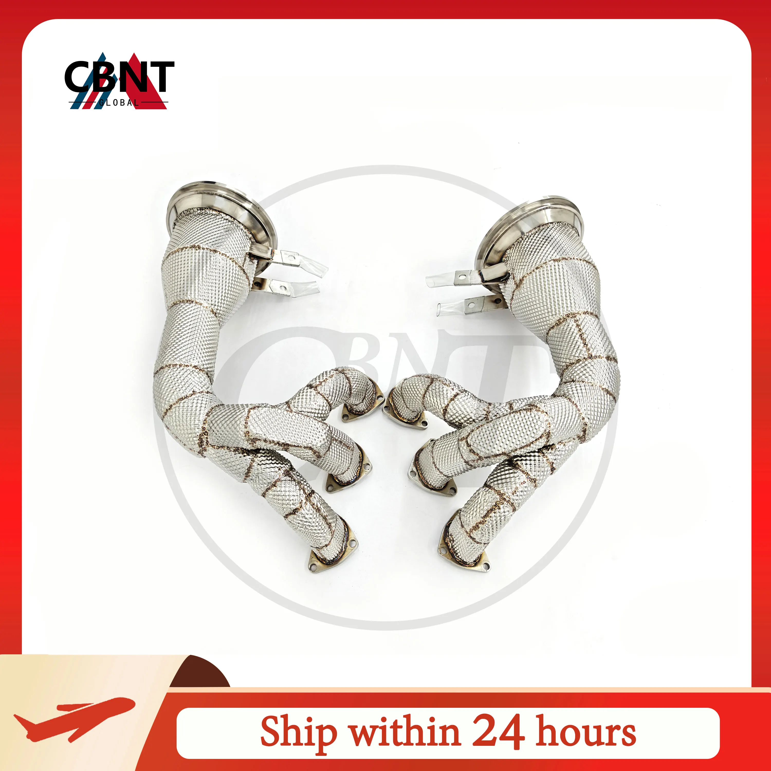 CBNT Exhaust Header for Porsche 911 992 GT3/GT3 RS 4.0L High Flow Manifolds With Catalysis High Quality SS304 Exhaust Systems
