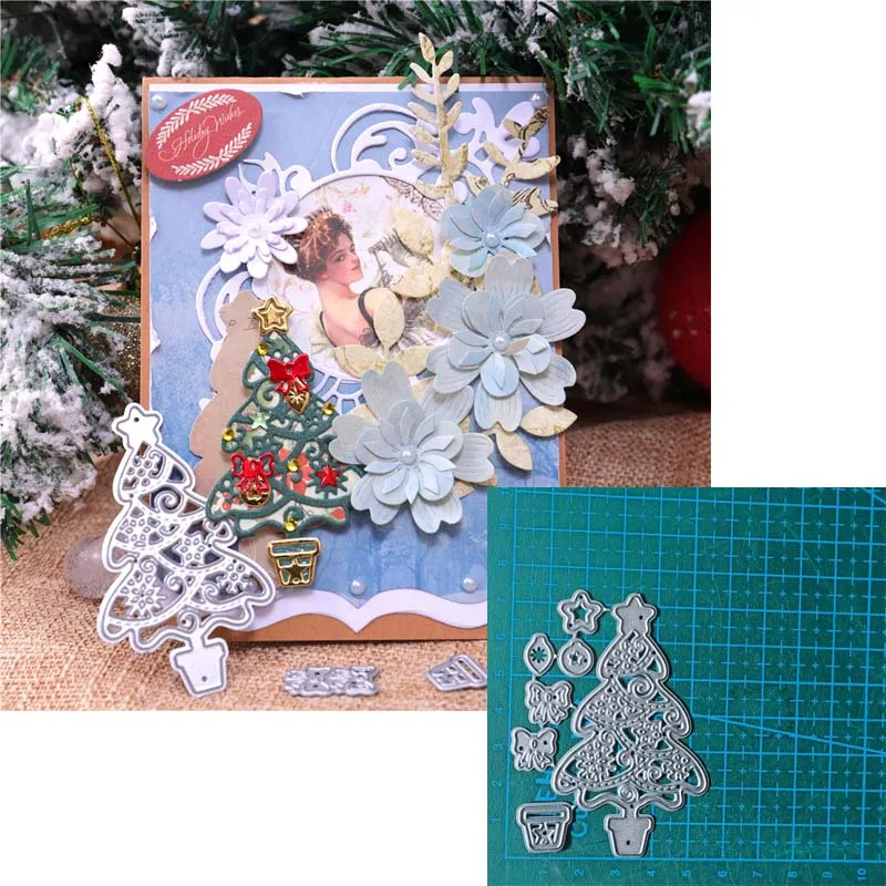 Christmas trees metal cutting dies mold Scrapbooking decoration paper craft knife mould blade punch template Embossing stencils