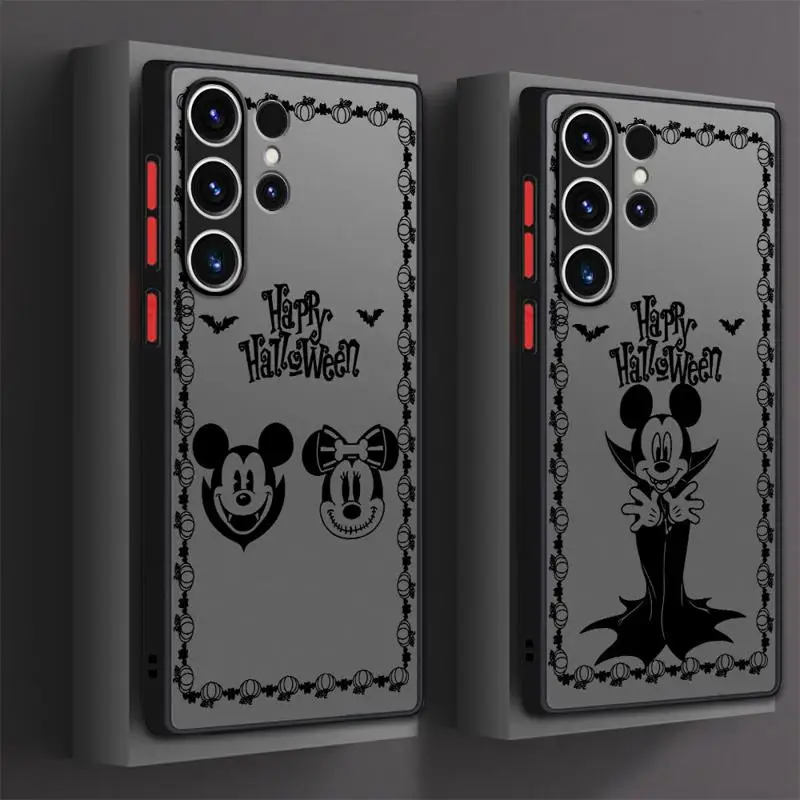 Disney Halloween Mickey Minnie Vampire Matte Phone Case for Samsung Galaxy S24 Ultra S23 S22 S21 S10 Plus S20 FE Note 20Ultra