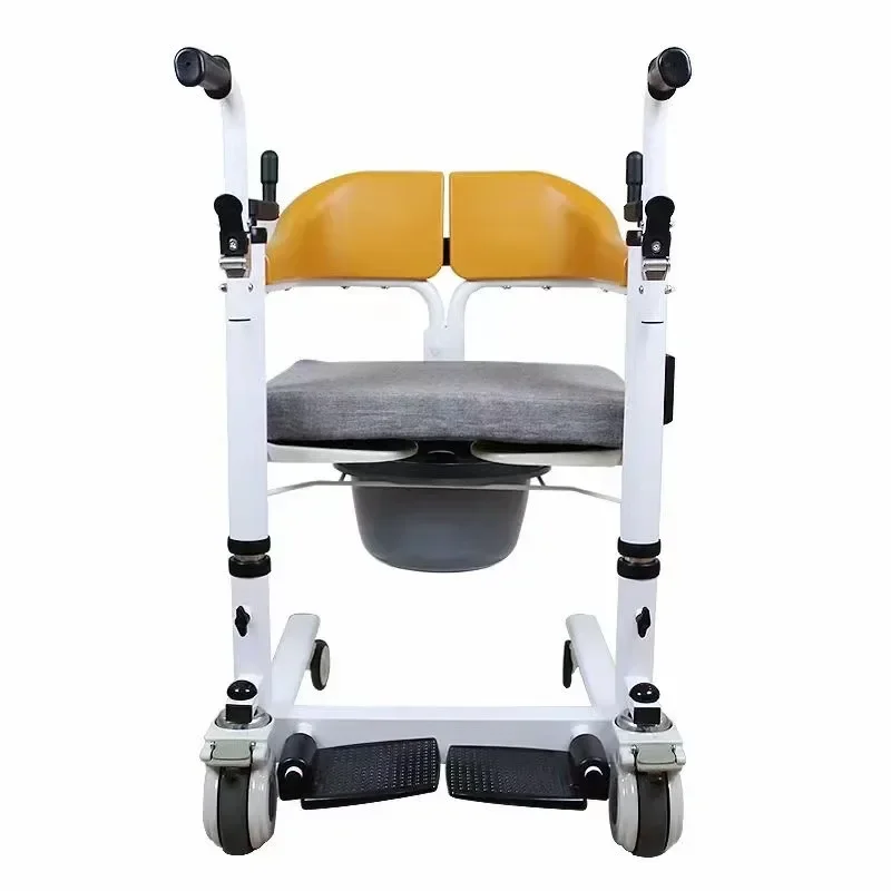 Manual Moving disabled Patient  Lift Transfer Chair Transport Bathroom  Toilet Seat Wheelchair