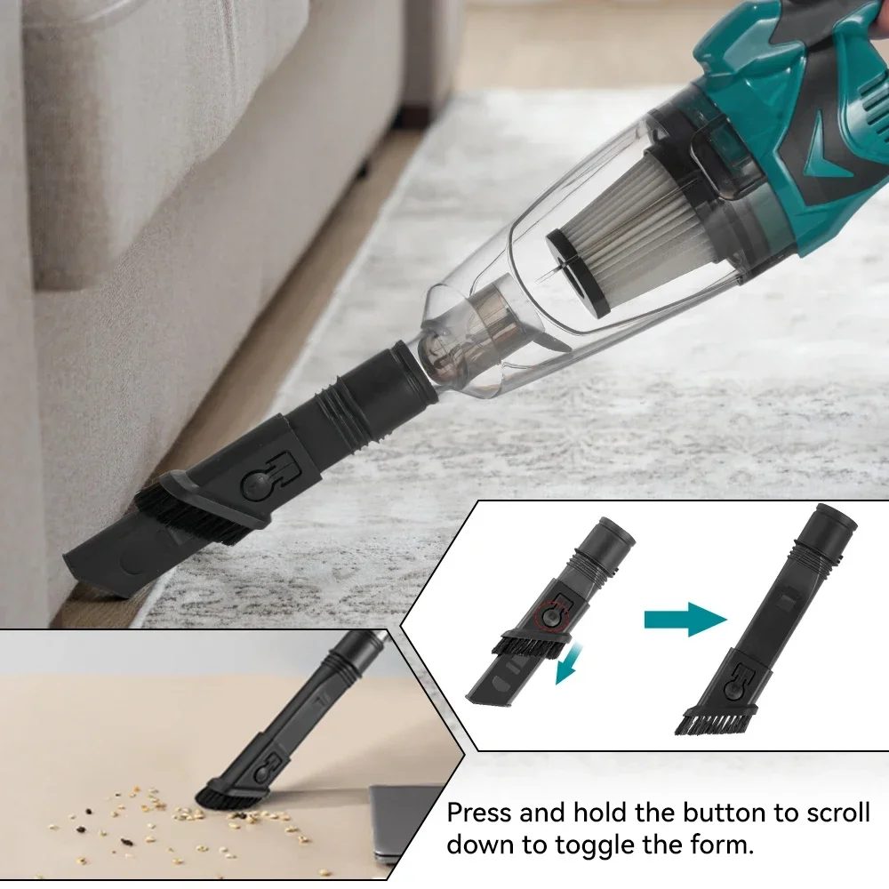 1500W Electric Cordless Vacuum Cleaner Portable Rechargeable Household Industrial Construction Clean Tool For Makita 18V Battery