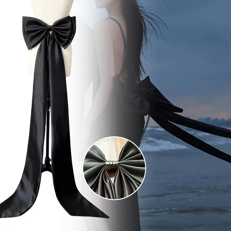 1PC Big Bowknot Elegant Wedding Dress Belt Lightweight Detachable Bowknot Waist Decor DIY Handmade Bowknot Dress Accessories image 2