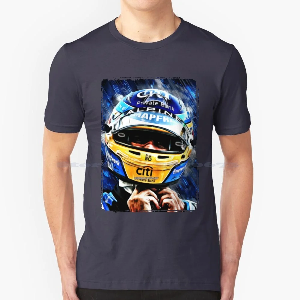 Most Like Spanish Racing Champ T Shirt 100% Cotton Tee Fernando Alonso Gp Alpine Racing Spanish Grand Prix World Drivers