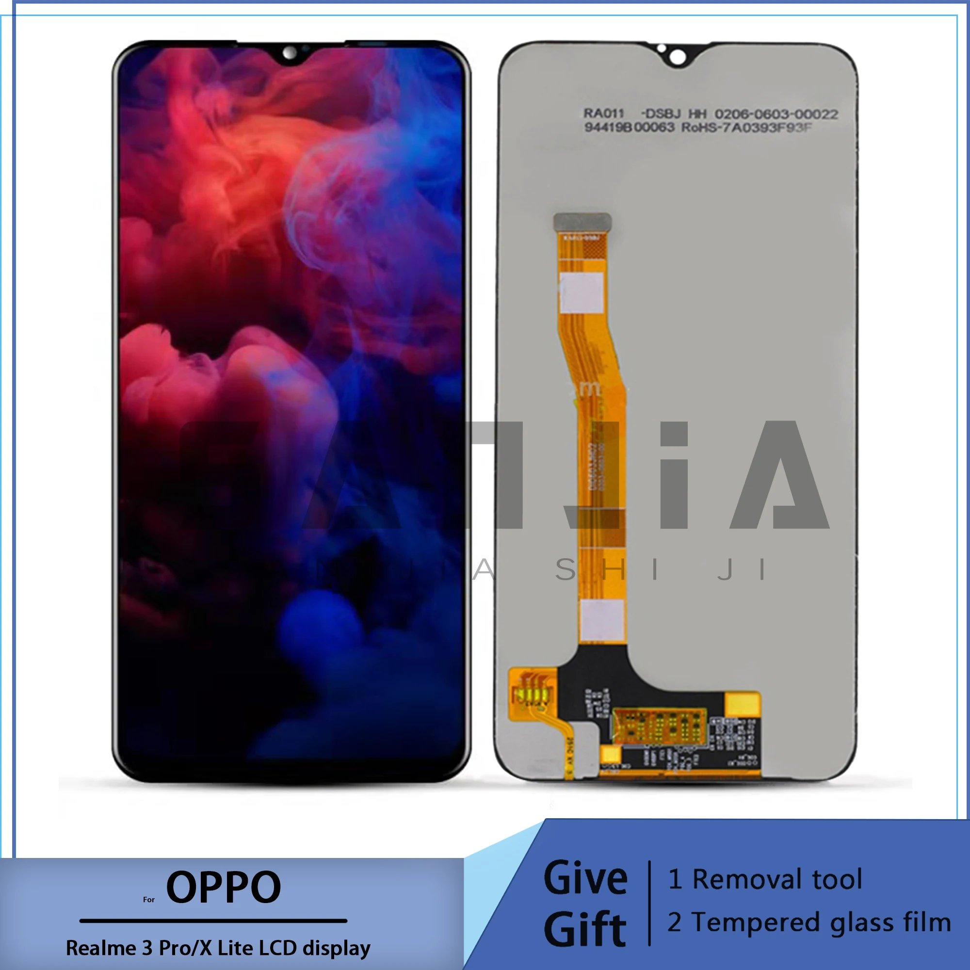 

LCD Display Screen with Frame for OPPO Realme 3 Pro, Touch Screen Panel, Digitizer for Realme X Lite, RMX1851, 6.3 in