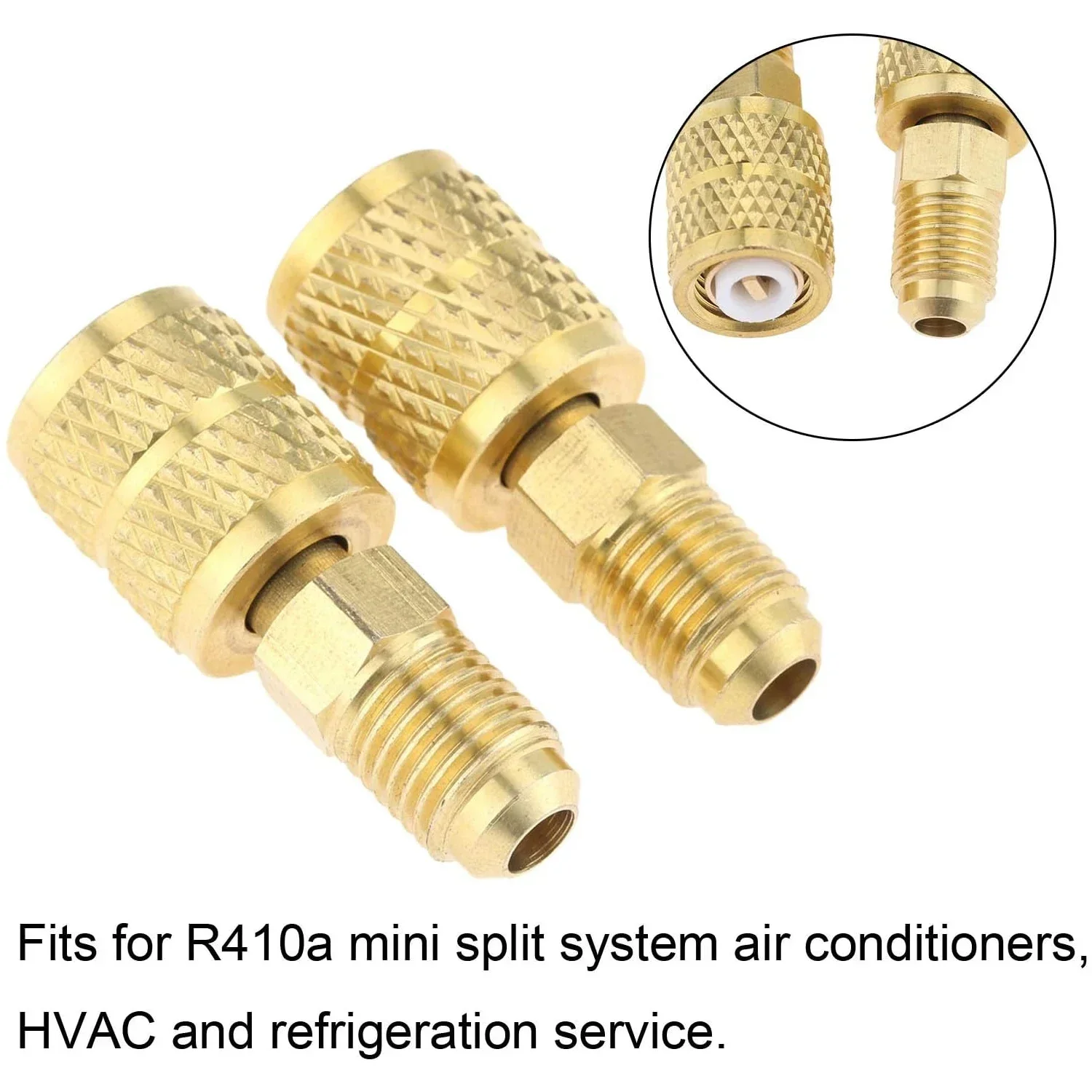 100% Brass Corrosion Resistant R410A Adapter 5/16