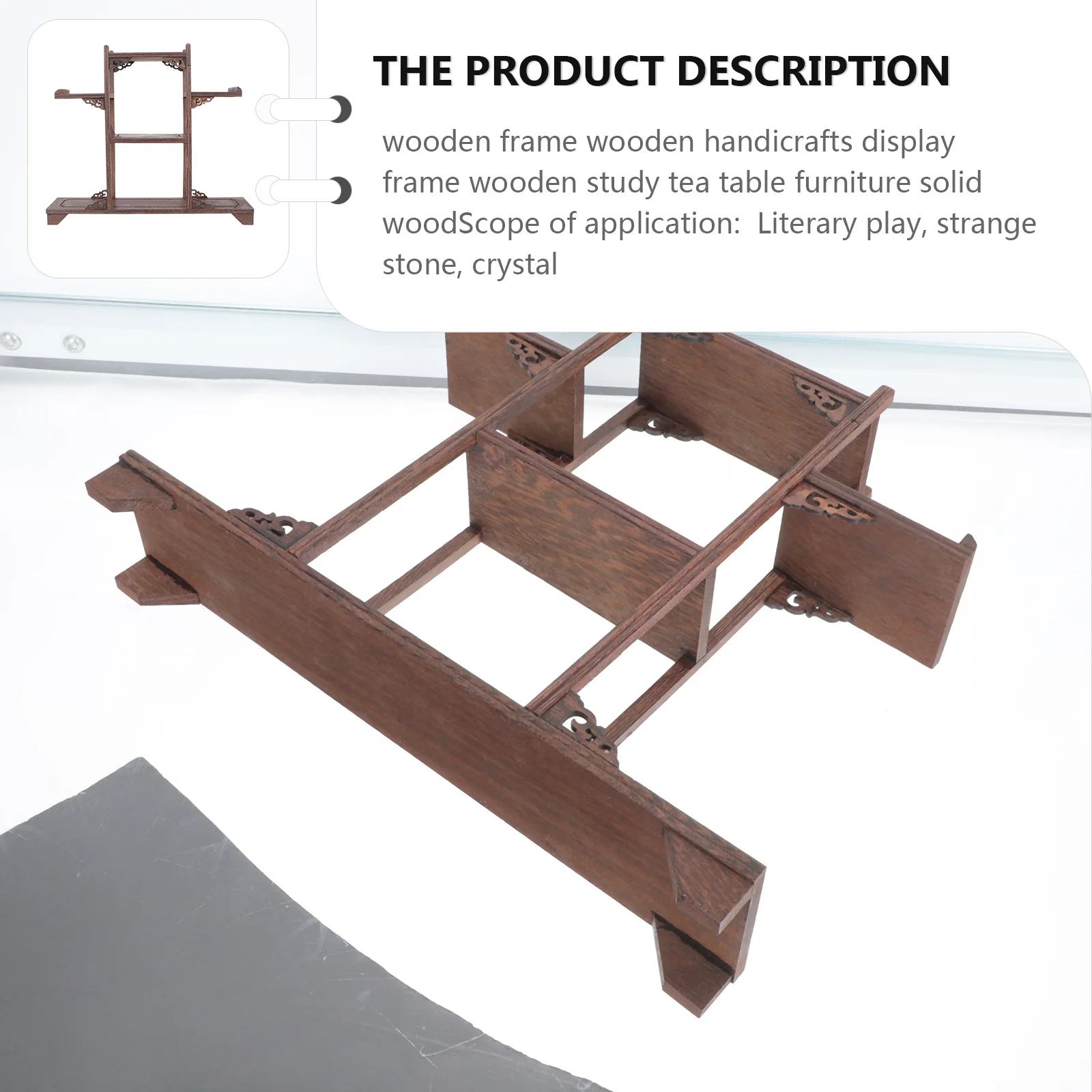 Espositore in legno con ali di pollo Scaffale per curiosità Scaffale per decorazioni per la casa Porta libri vintage Armadietto multifunzionale in legno