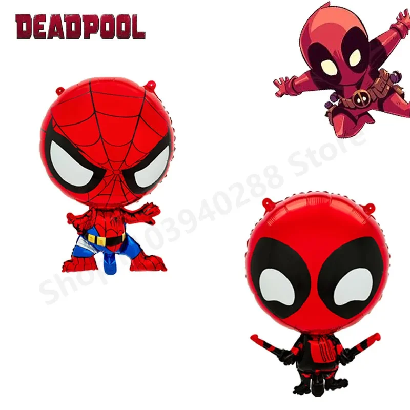 

2024 Kawaii Spider-Man Film Balloon Deadpool Avengers Aluminum Wholesale Children's Toy Anime Cartoons Party Decorations