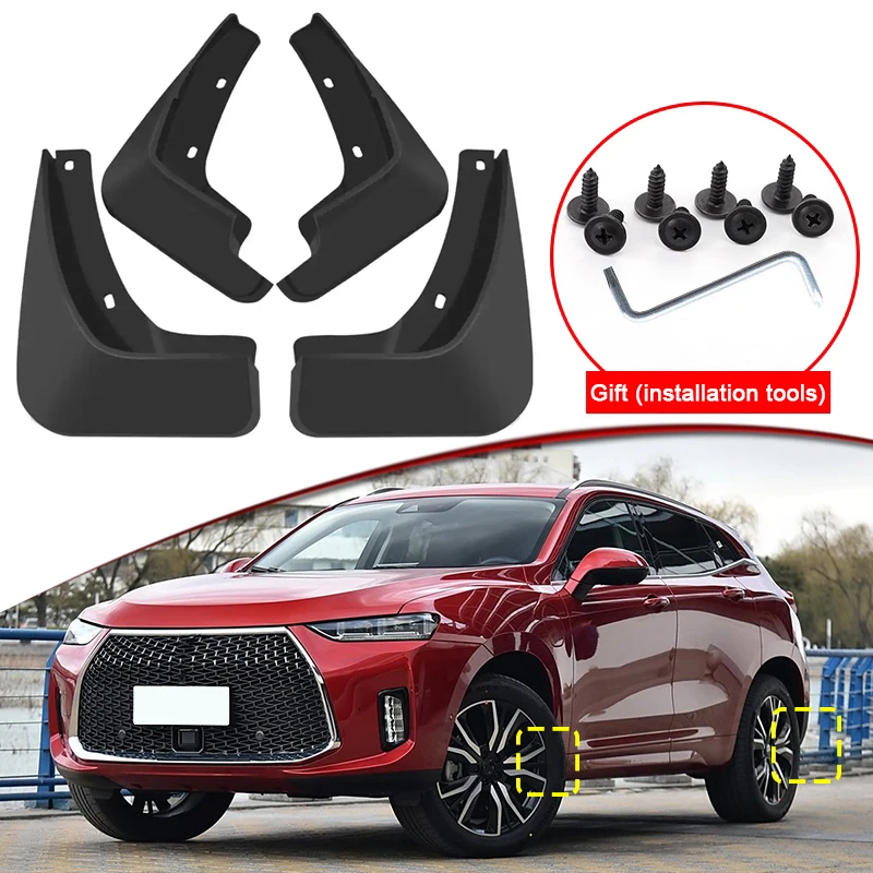 

Car Styling For GWM WEY P8 2018-2024 2025 ABS Car Mud Flaps Splash Guard Mudguards MudFlaps Front Rear Fender Auto Accessories