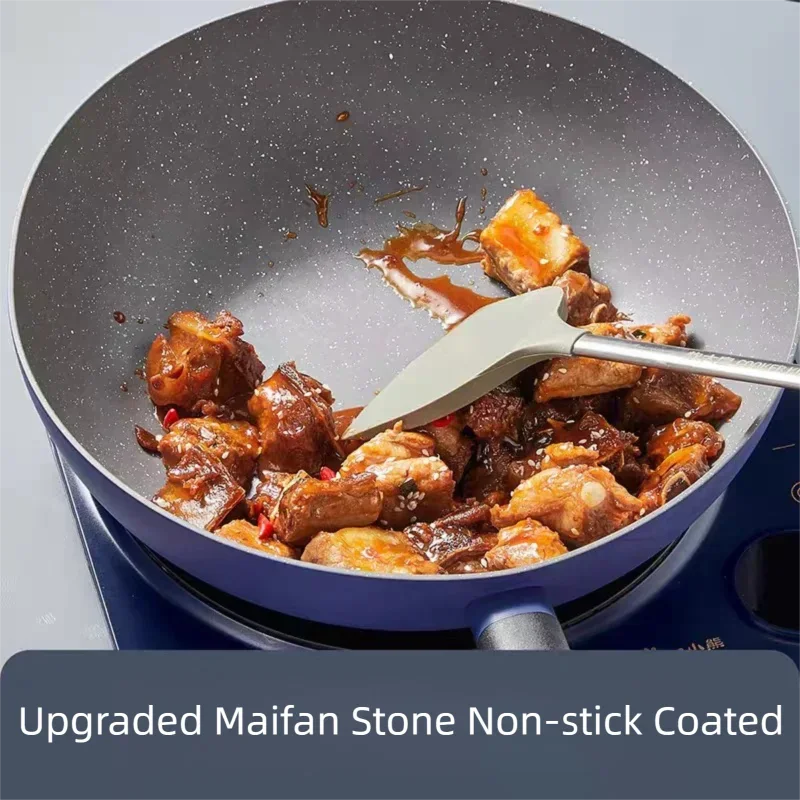 مقلاة غير لاصقة مقاس 10 بوصة متينة مطلية بالحجر كاسوت من الألومنيوم مقلاة البيض مقلاة عجة مقالي مقلاة طهي موقد غاز وموقد حثي #4