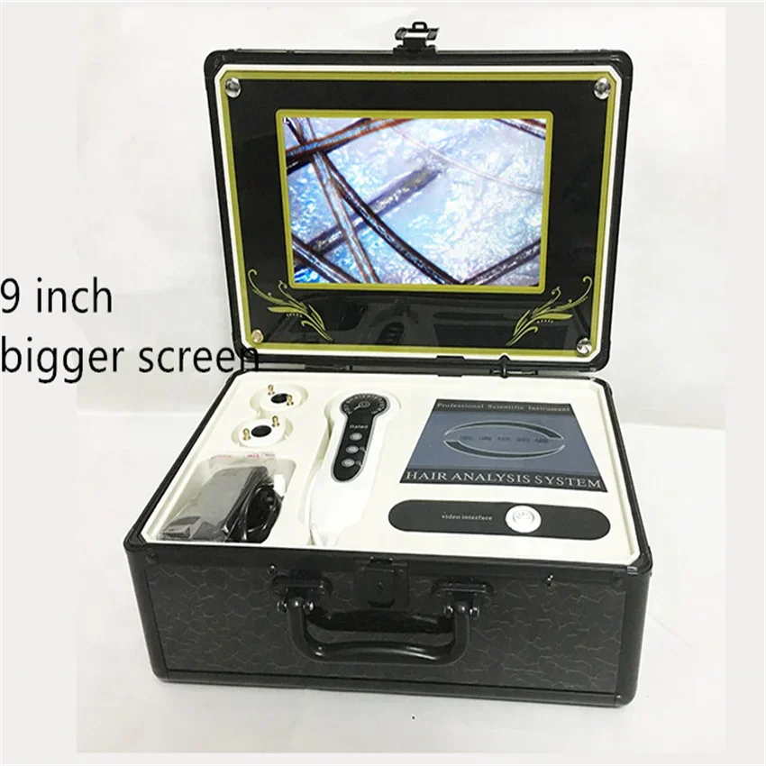 

9 Inch LCD Skin & Hair Analyzer Detector Digital Microscope Magnifier Skin Hair Blackhead Follicle Scalp Detector