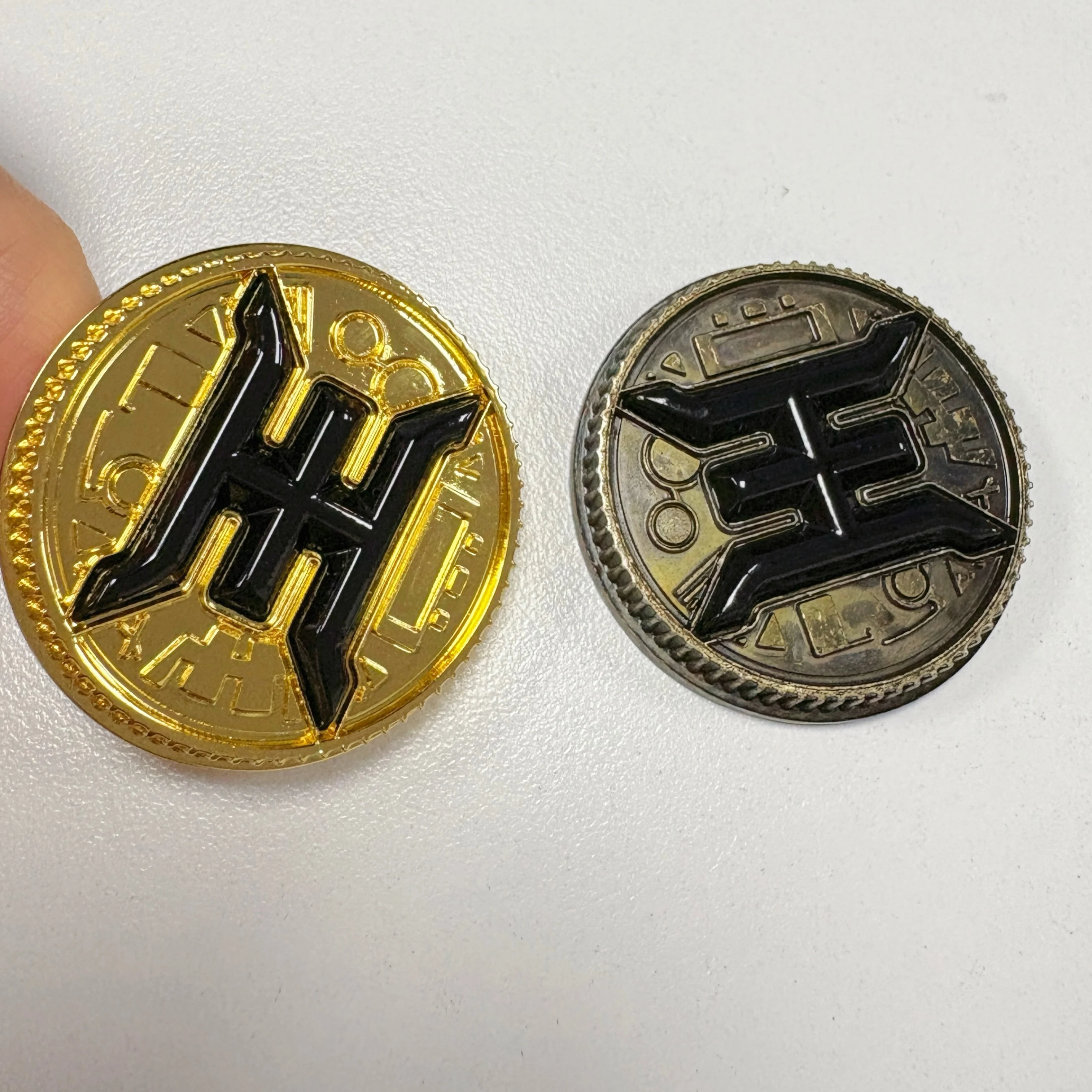 

Power Coin Legacy BLACK ZEO CRYSTAL Coin-Weathered Coin-Gold For Bandai Legacy Ranger Morpher (1pcs)