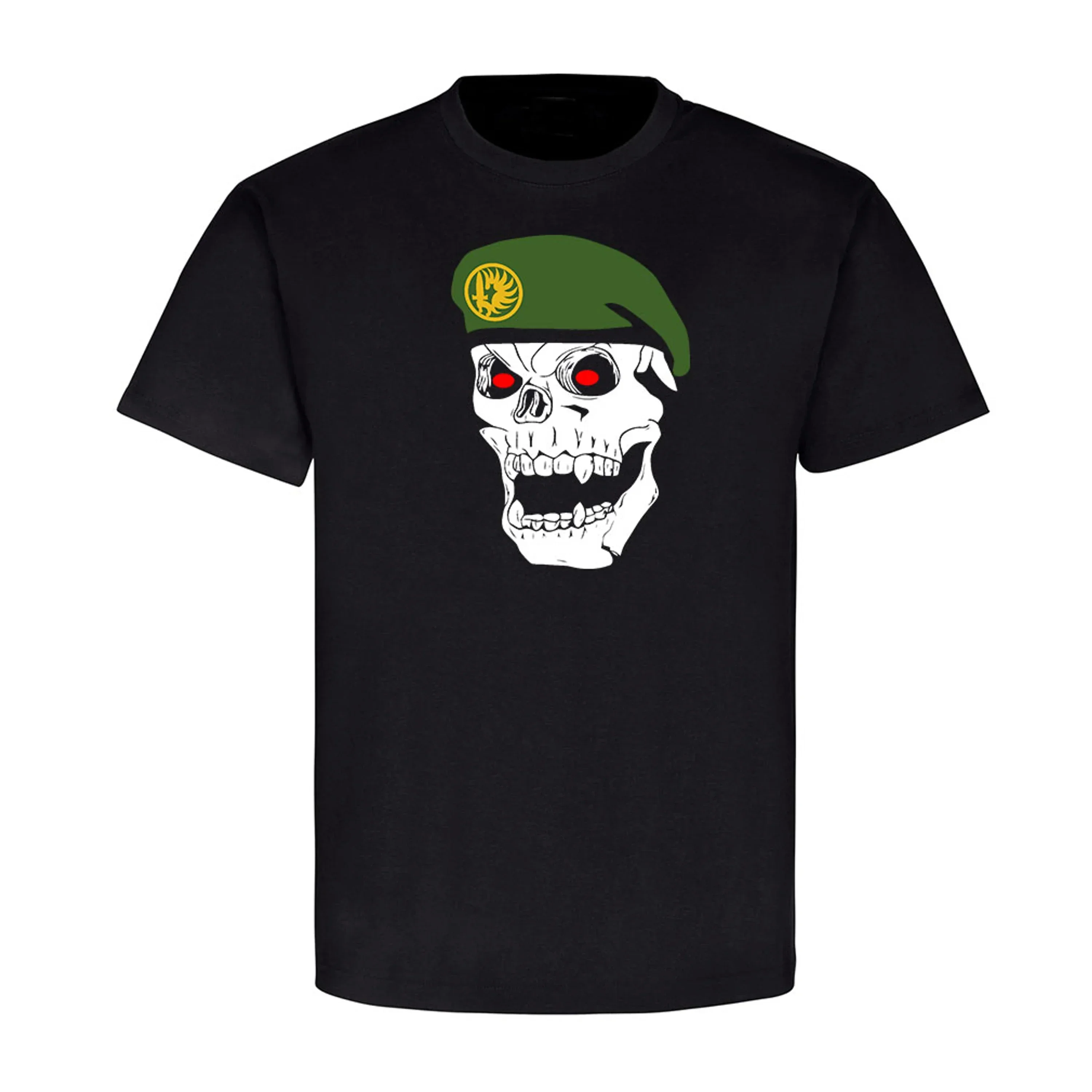 Fremdenlegion Légion étrangère Parachutistes Skull Totenkopf Barett T-Shirt. Cotton Short Sleeve O-Neck Mens T Shirt New S-3XL