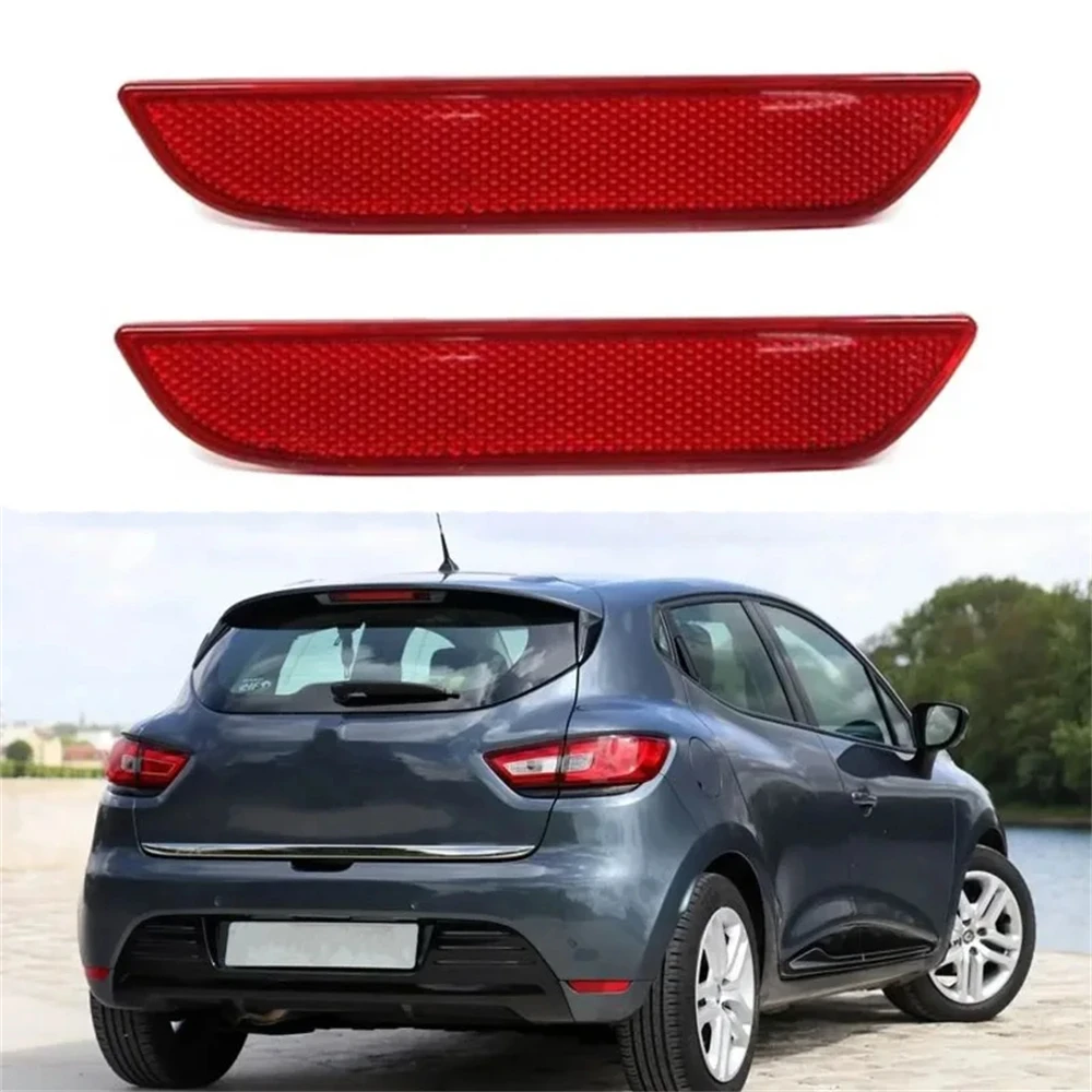 For Renault Clio MK4 Rear Tail Bumper Reflective Strips Left Right 265659650R 265605789R Brake Stop Turn Signal Light