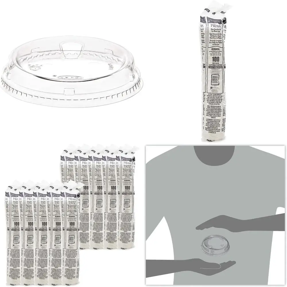 

Прозрачные безломенные крышки для Dart Prima, упаковка по 1000 штук, многоразовые и экологически чистые крышки для напитков