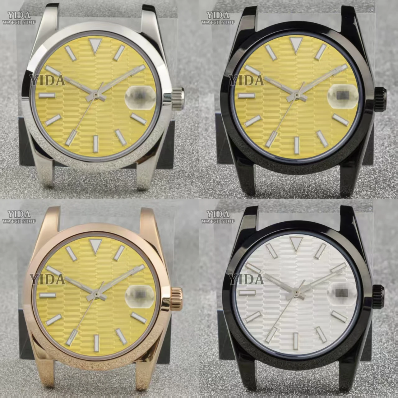 

NH35 Watch Case Luminous Dial Hands Sapphire Crystal 10ATM Waterproof Fit NH35 Automatic Movement Bracelet DATEJUST Accessories
