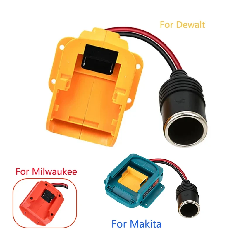 

NEW Cigarette Lighter Interface Adapter For Makita/Dewalt/Milwaukee18V Battery 18V to 12V Step Down Power Converter for RC Car